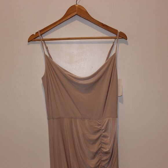 NEW WAYF The Layla Ruched Cowl Neck Gown  Dress Women Medium - Picture 6 of 15